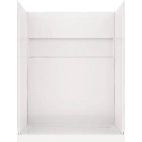 Bootz Z041-6200-00 NexTile 6032 60 In. x 74 In. x 32 In. Direct-to-Stud Shower Wall Kit in White (4-Piece)