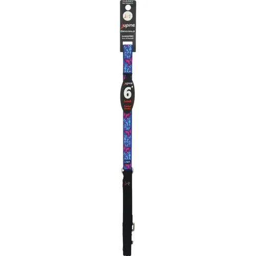 LUPINE INC 54009 3/4 In. x 6 Ft. Social Butterfly Dog Leash Blue