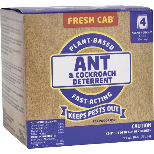 Fresh Cab FC4P36D6ANTRO Ant & Cockroach Deterrent - pack of 4