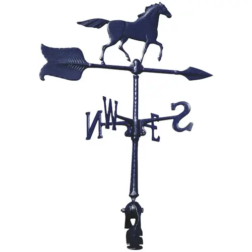 WHITEHALL WV3-A-74SR-BKND 24 In. Black Aluminum Horse Weather Vane