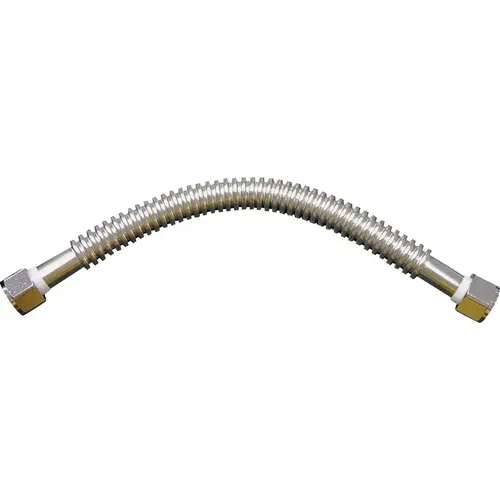 PROLINE W034SS101015 3/4 In. FIP x 3/4 In. FIP x 15 In. Stainless Steel Corrugated Water Connector
