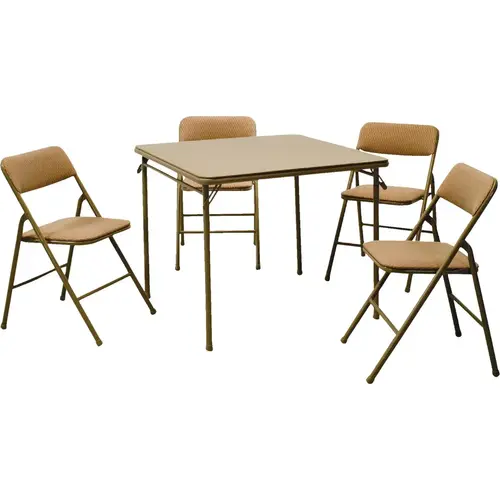 Cosco 14-551-WHD Table & Chair Set (5-Piece) Wheat