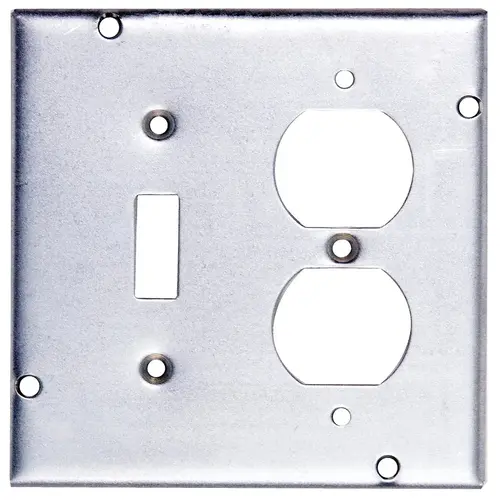 Steel City RSL2 Switch/Outlet Combination 4-11/16 In. x 4-11/16 In. Square Device Cover