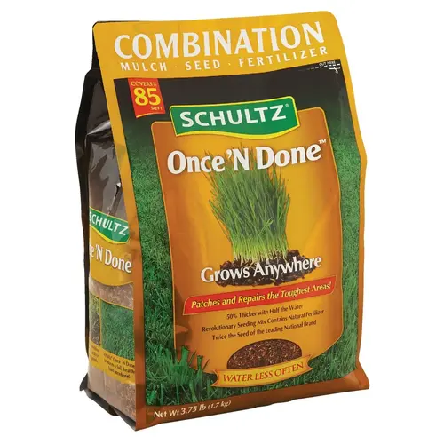 Schultz 25029 Once 'N Done 3.75 Lb. 85 Sq. Ft. Coverage Sun & Shade Grass Patch & Repair