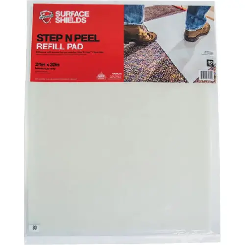 Surface Shields DGRCM Step N Peel Clean Mat 24 In. x 30 In. Floor Protector Refill Sheets Clear