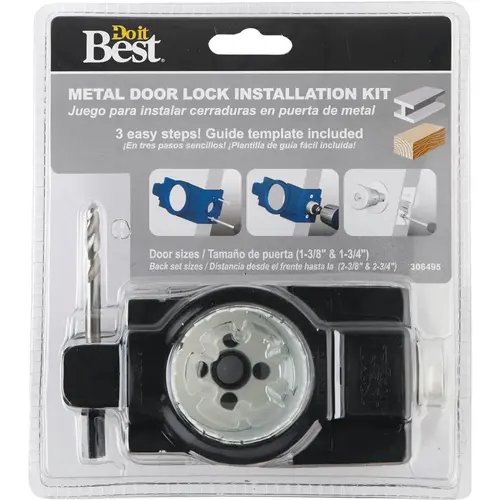 Do it Best 301661DB Bi-Metal Door Lock Installation Kit for Metal Doors