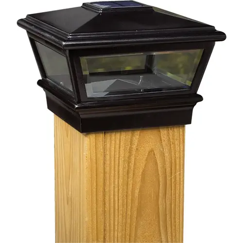 Deckorators 158389 Versacap 6 In. x 6 In. Black Solar Post Cap
