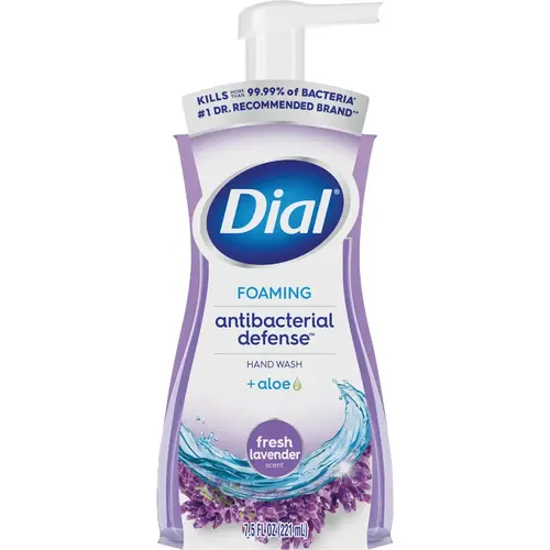 DIAL 2138227 Antibacterial Defense 7.5 Oz. Fresh Lavender + Aloe Foaming Hand Wash