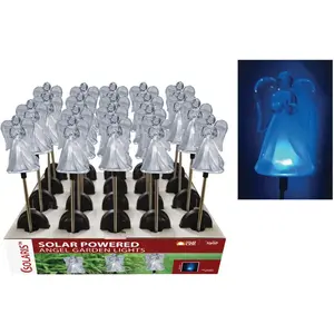 Solaris SOT102BB-XCP20 Acrylic Angel 35 In. H. Solar Stake Light Lawn Ornament - pack of 20