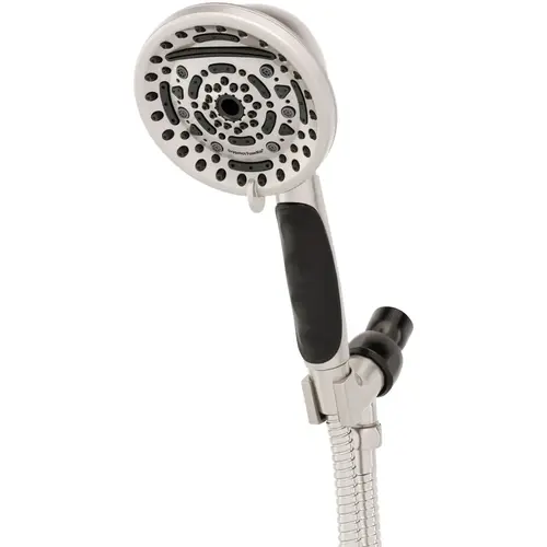 Oxygenics 52488 PowerMax 9-Spray 1.8 GPM Handheld Shower Head, Brushed Nickel