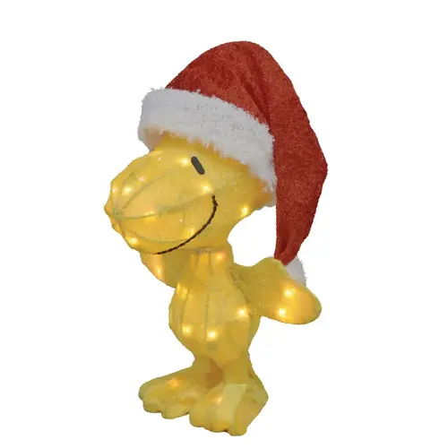 Peanuts 46346 18 In. LED Woodstock with Santa Hat Holiday Yard Art
