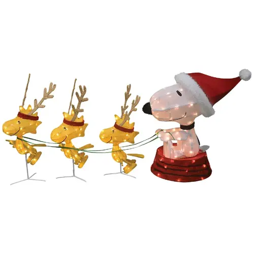 Peanuts 16238 60 In. LED 3D Snoopy & Woodstock Holiday Yard Art