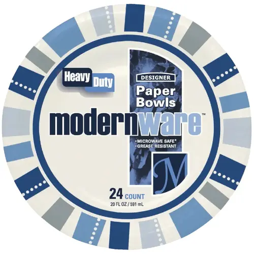 AJM DB20MW012024AMB ModernWare 20 Oz. Paper Bowl (24-Count)