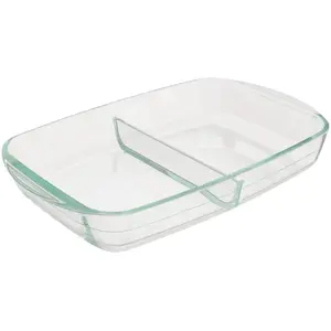 Pyrex 1144865 8 In. x 12 In. Divided Glass Bakeware