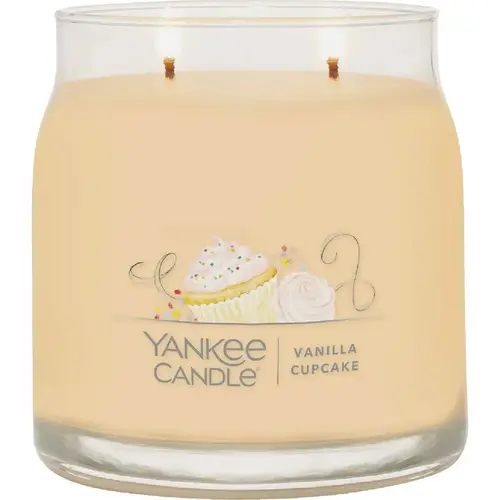 Yankee Candle NW1630003 13 Oz. Vanilla Cupcake Medium Jar Candle Creme