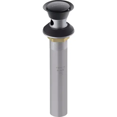 Premium Matte Black 1-1/4 In. Clicker Drain with Overflow