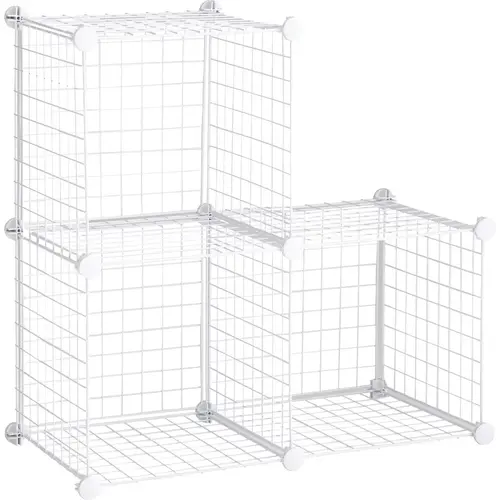White 3-Cube Storage Stacker
