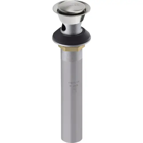 Premium Polished Chrome 1-1/4 In. Clicker Drain with Overflow