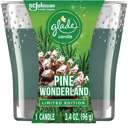 GLADE 2483 3.4 Oz. Pine Wonderland Candle Green