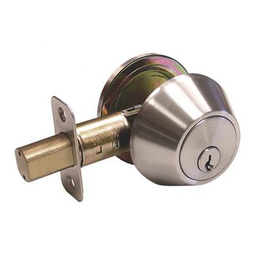 Deltana 7301KA2-10B Home Series HD Single Cylinder Deadbolt With Round Rosette Keyed Entry Oil Rubbed Bronze