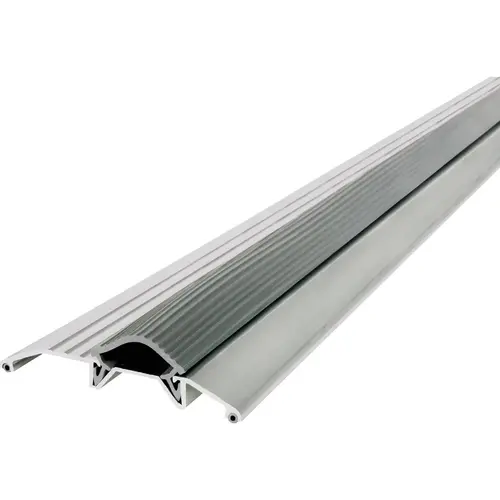 M-D 08102 Building Products 3-3/4 In. x 3/4 In. x 36 In. Silver Aluminum and Vinyl Heavy-Duty Low-Profile Threshold