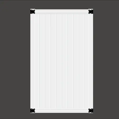 UNBRANDED 165243 41-1/2 In. W. x 6 Ft. H. Standard White Vinyl Privacy Gate