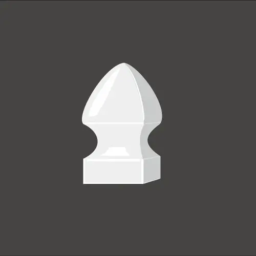 UNBRANDED 165261 4 In. x 4 In. White Gothic Vinyl Post Cap