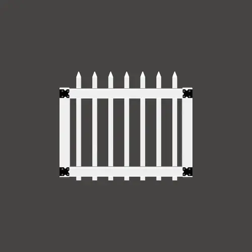 UNBRANDED 160278 41-1/2 In. W. x 3 Ft. H. Spaced White Vinyl Picket Gate