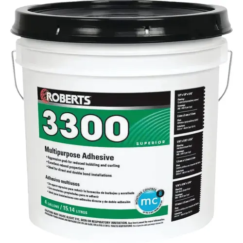 Roberts 3300-4 3300 Multi-Purpose Floor Adhesive, 4 Gal.