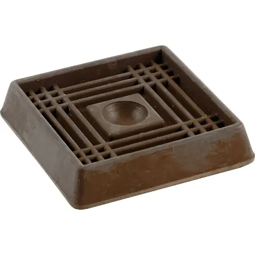 Do it 209899 2 In. Inner Dimension Square Rubber Furniture Cup (4 Count) Brown