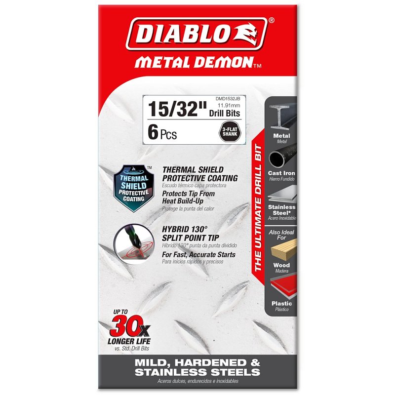 Diablo DMD1532JB-XCP6 Drill Bit Metal Demon 15/32