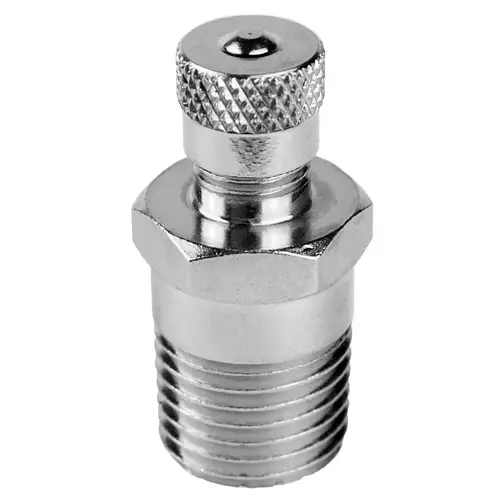 -RM Air Valve, 1/4 in Connection, Steel Body, Chrome/Zinc