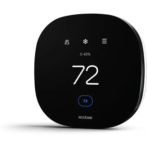 Ecobee EB-STATE3LT-02 Lite Smart Wi-Fi Thermostat, 24 V, Humidity, Proximity, Temperature Sensor, Black