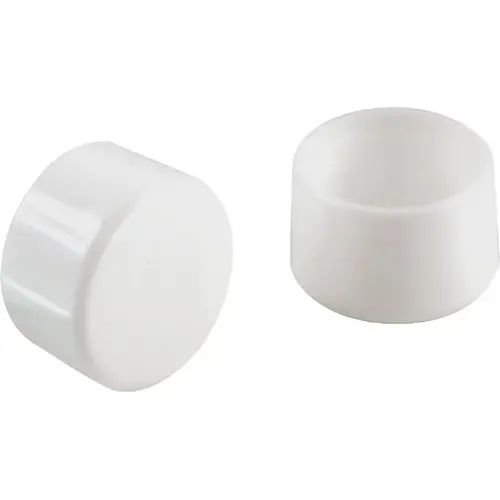 Do it 227748 1-1/8 In. Low Rise Plastic Furniture Leg Tip, White - pack of 4