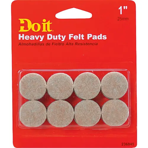 1 In. Beige Self Adhesive Felt Pads (16-Count)