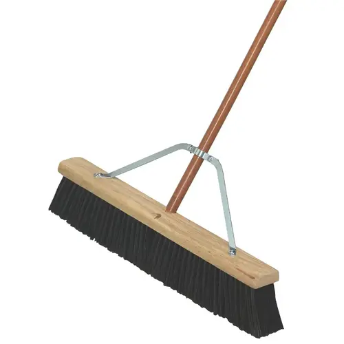 24 In. W. x 60 In. L. Wood Handle Garage Push Broom