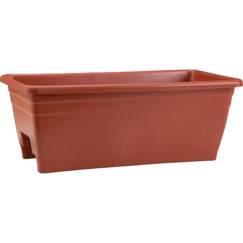 Myers SPX24DBOE35 8 In. H. x 24 In. L. Poly Terra Cotta Deck Rail Planter