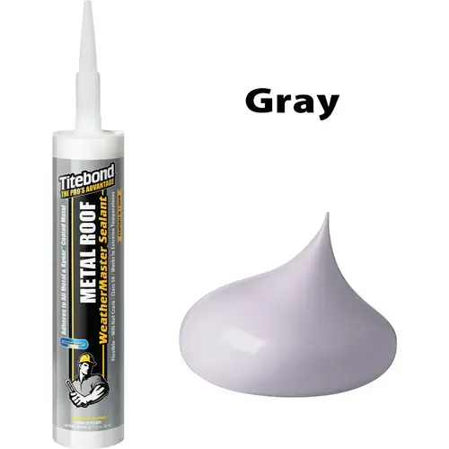 Titebond 62401A Weathermaster 10 Oz. Gray Metal Roof Sealant
