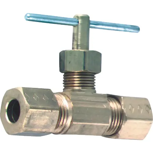 Do it Best 45-51-CLF 1/4 In. Tube x 1/4 In. Tube Brass Straight Needle Valve