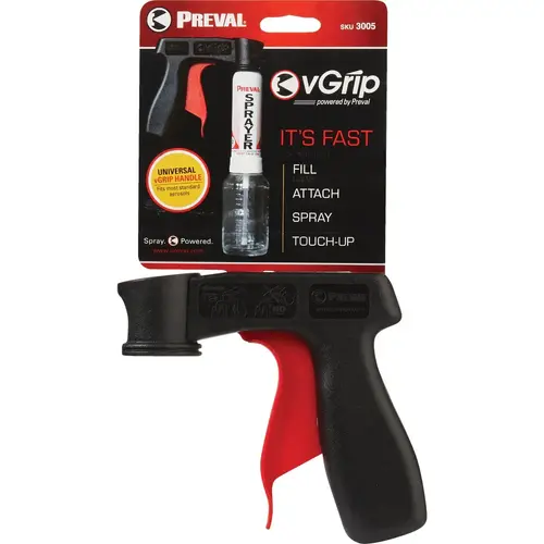 Preval 3005-1 VGrip Universal Paint Sprayer Handle Black/Red