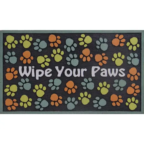 Apache Mills 730-4017F Apache Wipe Your Paws 18 In. x 30 In. Recycled Rubber Door Mat