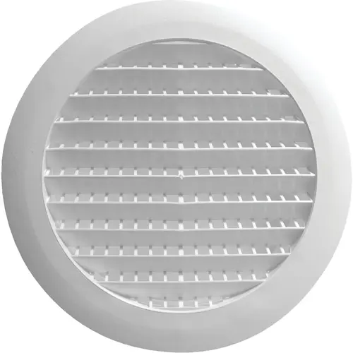 Builder's Best RDV6S01 6 In. White Plastic Round Eave & Soffit Vent