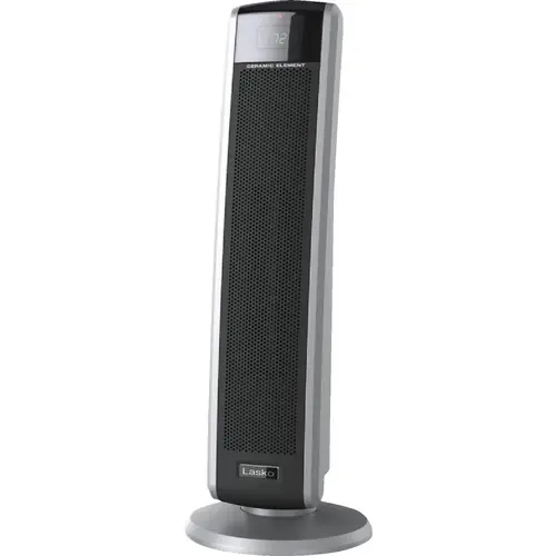 Lasko 5586 1500W 120V Digital Ceramic Tower Heater Black/Grey