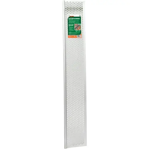 Frost King G636W 6-1/2 In. x 3 Ft. White Vinyl Snap-In Gutter Screen