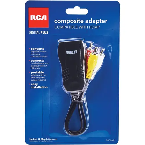 RCA DHCOME Female HDMI to Male Composite HDMI Adapter Black