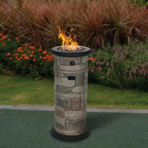 Bond 51836 Wellsville 13 In. W. x 28.35 In. H. x 13 In. L. Cylinder Gas Fire Column