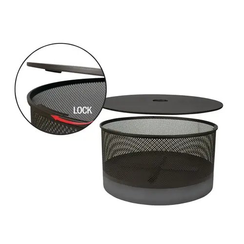 Bond 51913 Lomita 30 In. Round Steel Wood Fire Pit Black