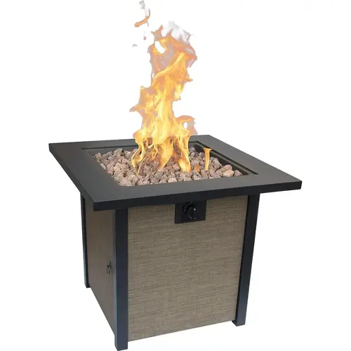 Bond 51846 Woodleaf 28 In. Square Steel Gas Fire Pit Brown