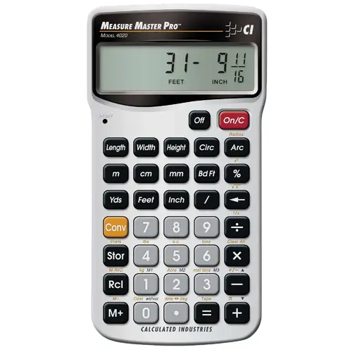 Calculated Industries 4020 11-Digit (7 normal, 4 Fractions) with Full Annunciators 30 Function Handheld Calculator