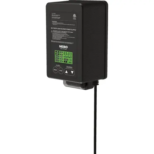 Nebo NEB-LSP-0018 60W 4-Mode Low Voltage Landscape Lighting Hub/Transformer with Photocell Sensor Black